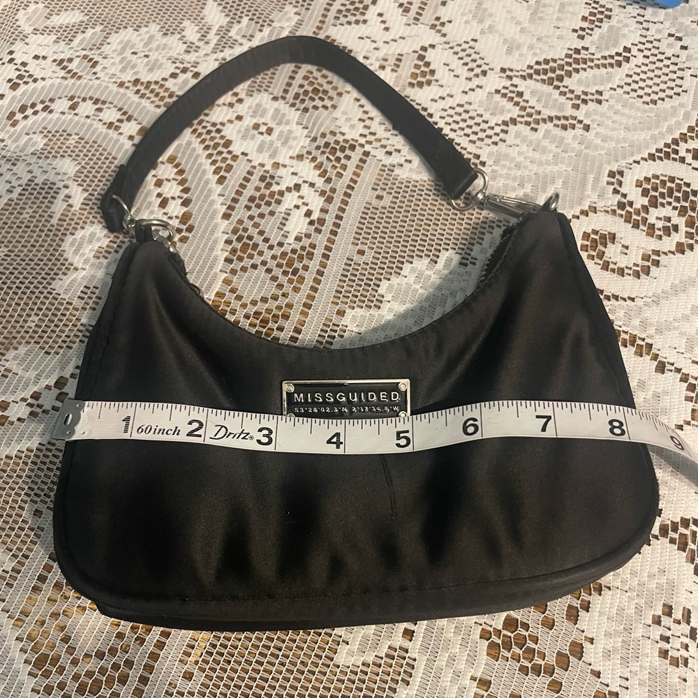 Missguided Elegant Black Shoulder Bag - Picture 6 of 11